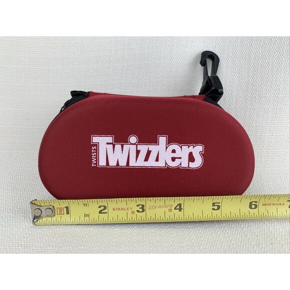 Twizzler‎ Candy Sunglasses Glasses Case - Red Zippered Pouch Backpack Clip New! - Picture 3 of 7